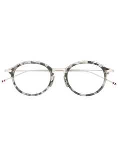 Thom Browne Eyewear очки в круглой оправе с мраморным эффектом