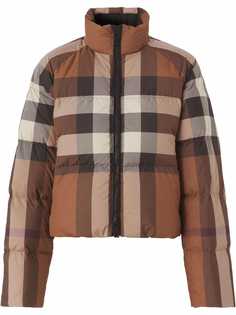 Burberry пуховик в клетку