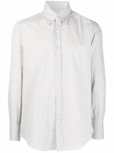 Brunello Cucinelli рубашка в клетку гингем