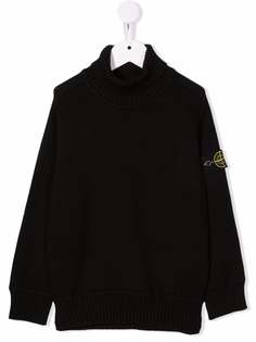 Stone Island Junior джемпер с высоким воротником и логотипом
