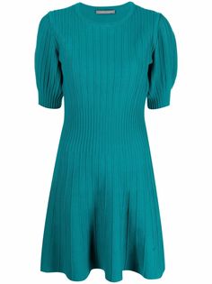 Alberta Ferretti платье в рубчик