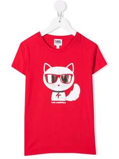 Karl Lagerfeld Kids футболка с принтом Choupette