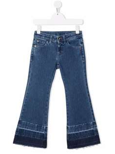 Versace Kids расклешенные джинсы с эффектом потертости