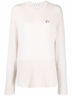 Off-White джемпер с вышитым логотипом