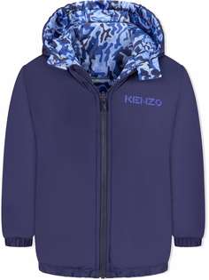 Kenzo Kids двусторонний пуховик с принтом