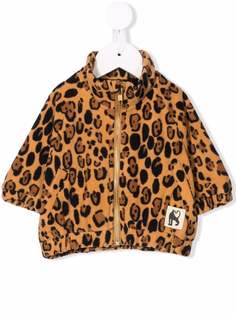 Mini Rodini флисовая куртка с леопардовым принтом