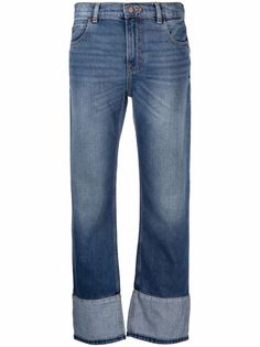 Emporio Armani прямые джинсы с контрастным подолом