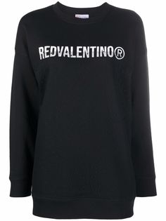 RED Valentino толстовка с круглым вырезом и логотипом