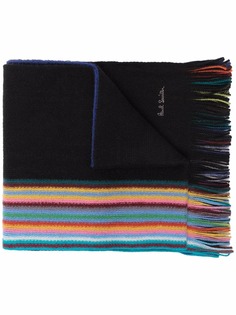PAUL SMITH шерстяной шарф в полоску
