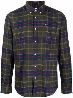 Barbour рубашка в клетку тартан