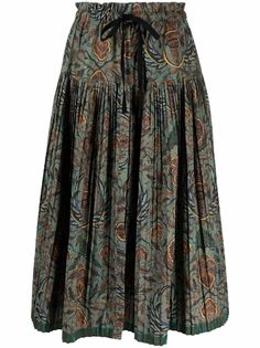 Ulla Johnson плиссированная юбка с цветочным принтом