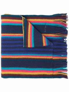 PAUL SMITH шерстяной шарф в полоску