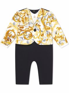 Versace Kids ромпер с принтом Baroque