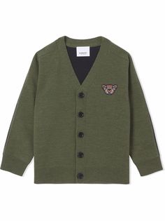 Burberry Kids кардиган Thomas Bear с V-образным вырезом