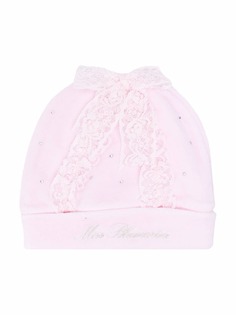 Miss Blumarine шапка бини с кружевным бантом