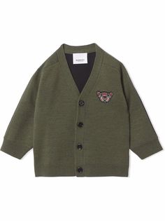 Burberry Kids кардиган с вышивкой