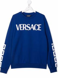 Versace Kids толстовка с логотипом