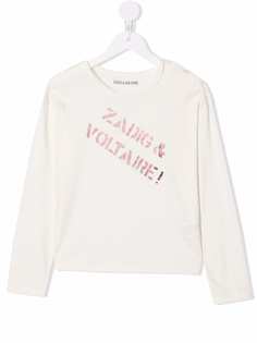 Zadig & Voltaire Kids футболка с логотипом