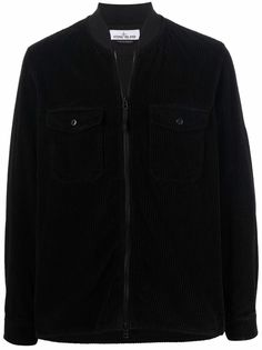 Stone Island вельветовая куртка-рубашка с нашивкой Compass