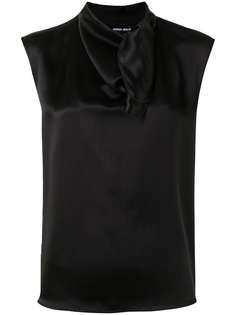 Giorgio Armani шелковая блузка с драпировкой