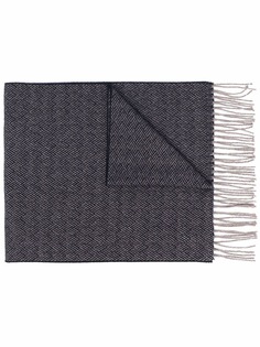 Canali кашемировый шарф с бахромой