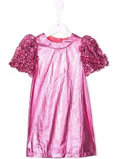 The Marc Jacobs Kids платье с эффектом металлик