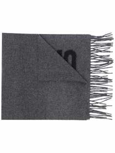 Moschino шерстяной шарф с логотипом
