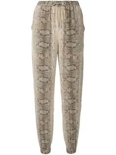 Ralph Lauren Collection брюки с кулиской и змеиным принтом