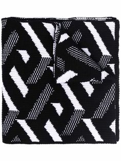 Versace шарф с геометричным узором