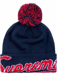 Supreme шапка бини с логотипом из коллаборации с New Era