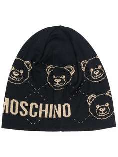 Moschino шапка бини Teddy Bear вязки интарсия