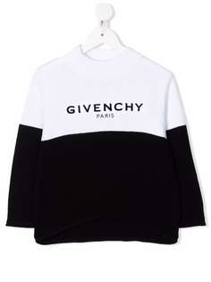 Givenchy Kids джемпер вязки интарсия с логотипом