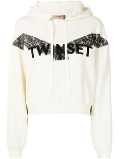 TWINSET худи оверсайз с логотипом