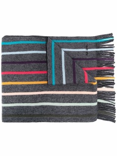 PAUL SMITH шерстяной шарф в полоску