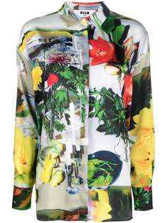 MSGM рубашка с фотопринтом