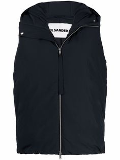 Jil Sander дутый жилет с капюшоном
