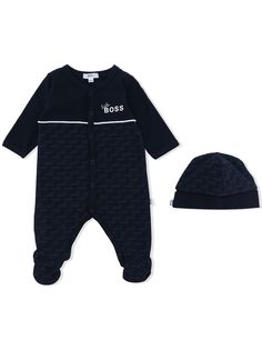 BOSS Kidswear комплект из пижамы и шапки с логотипом
