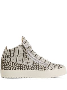 Giuseppe Zanotti кеды Kriss с тиснением под крокодила