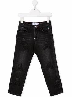 Philipp Plein Junior джинсы с нашивками