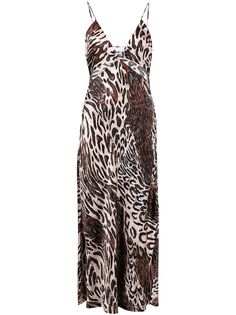 Jonathan Simkhai Standard платье-комбинация с леопардовым принтом