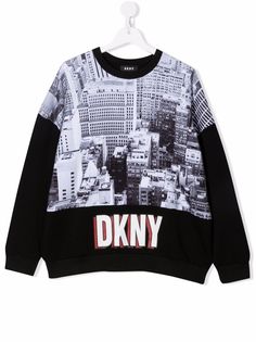 Dkny Kids толстовка с фотопринтом и логотипом