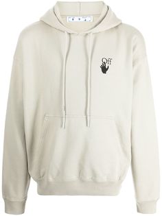 Off-White худи с кулиской и логотипом Bubble Arrows
