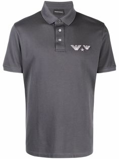Emporio Armani футболка с вышитым логотипом