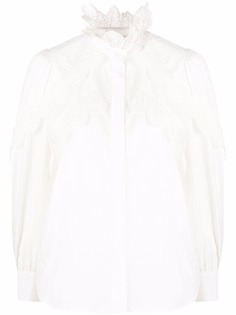 SANDRO рубашка с английской вышивкой