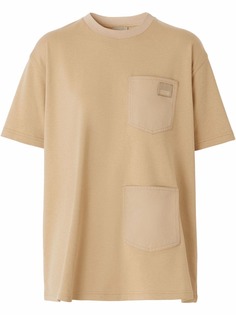 Burberry футболка с контрастным карманом