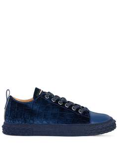 Giuseppe Zanotti бархатные кеды Blabber