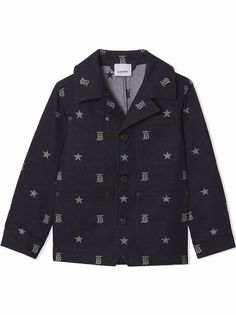 Burberry Kids джинсовая куртка с монограммой