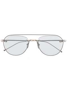 Thom Browne Eyewear солнцезащитные очки-авиаторы с полосками RWB