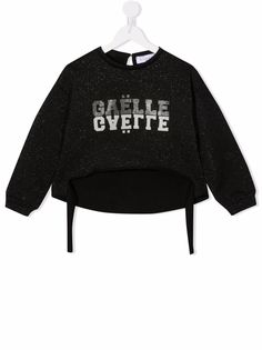 Gaelle Paris Kids толстовка с декорированным логотипом