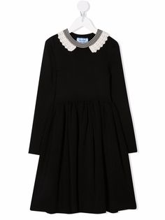 Mi Mi Sol шерстяное платье с контрастным воротником